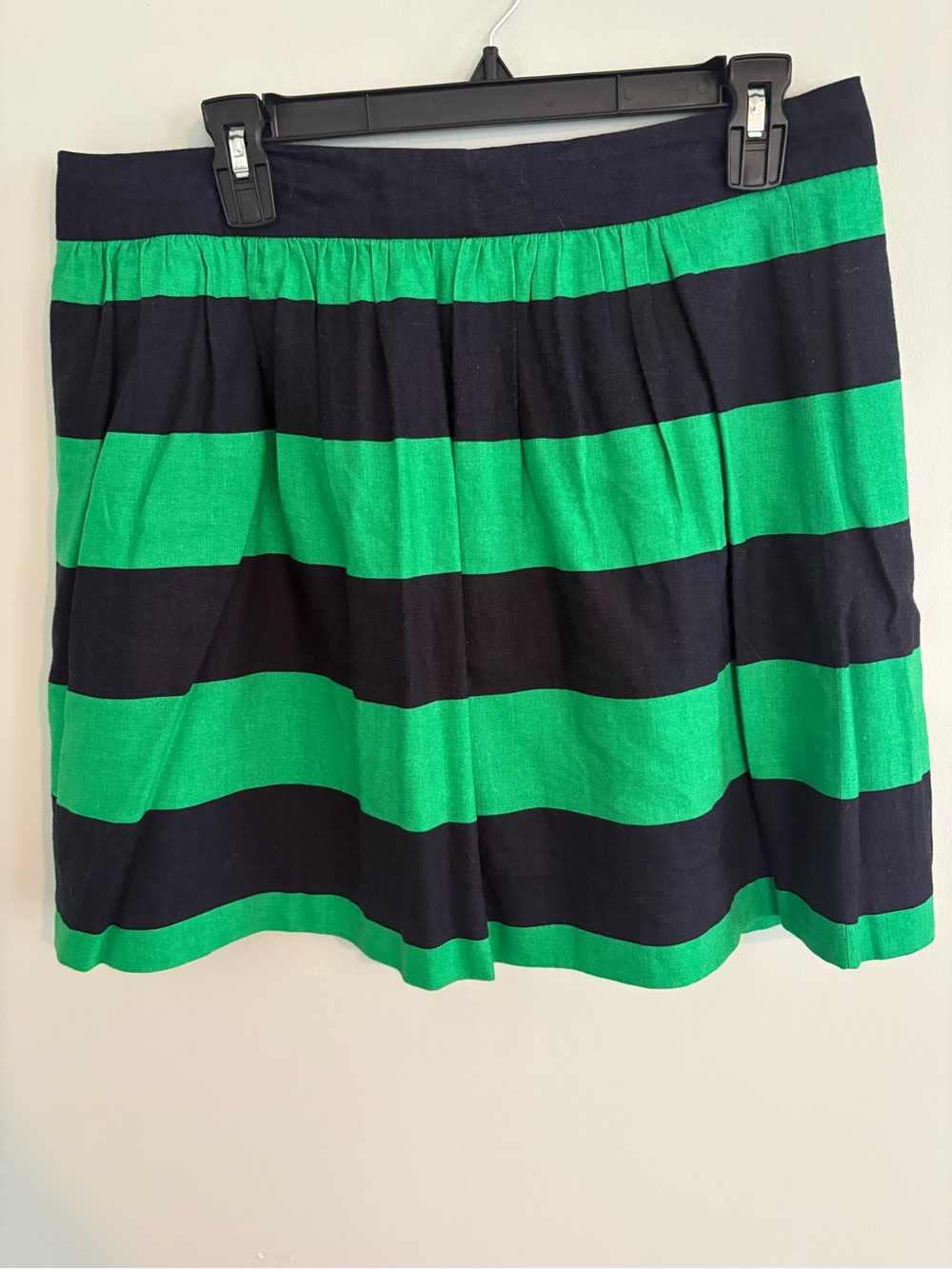 Banana Republic Black and Green Striped Mini Skirt